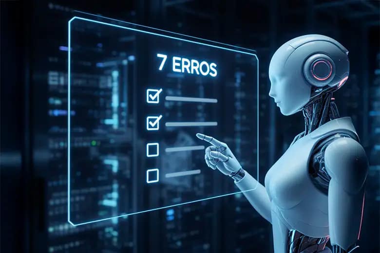 robô realista aponta lista com 7 erros que impedem a IA de citar o seu site em 2025, SEO 2025